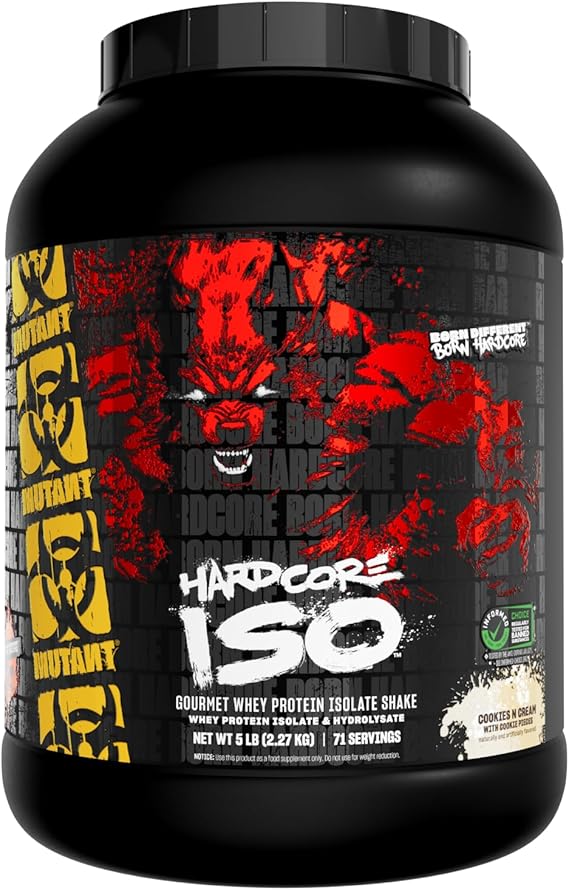 Mutant Hardcore ISO, Whey Protein Isolate, Cookies & Cream, 5 lb