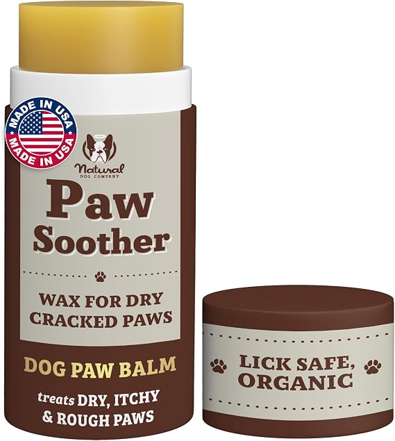 Natural Dog Company Paw Soother Dog Paw Balm, 2 oz Stick | Moisturizes Dry Cracked Paws, Coconut Oil & Calendula, For Walks, Hot Pavement, Beach, Hiking, Daily Paw Care