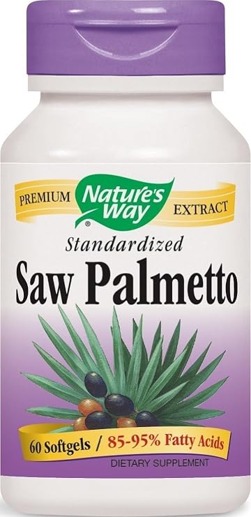 Nature's Way Saw Palmetto, Prostate Health Support for Men*, 160 mg per Serving, 60 Softgels (Packaging May Vary)