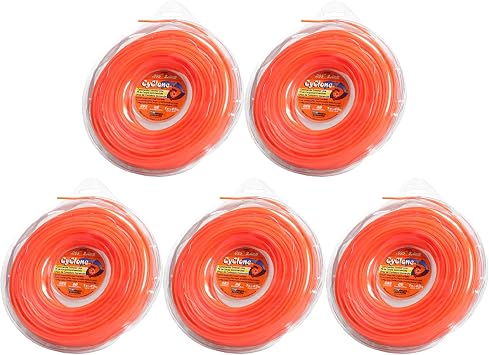 Cyclone Desert Extrusion CY095D1/2 0.095-Inch x 140-Foot Orange Commercial Trimmer Line (5-Pack) - Made in the USA