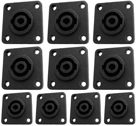 CESS 4-Pole Speakon Compatible Female Panel Mount Socket, 10 Pack