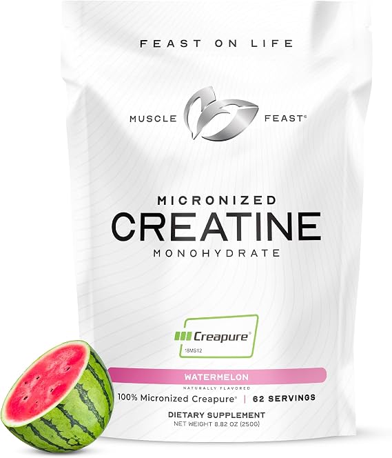 Muscle Feast Creapure Micronized Creatine Monohydrate Powder, Watermelon