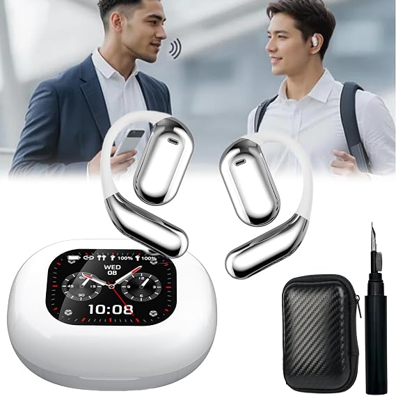 Ai Translator Earbuds, Ai Translator Earbuds, Real Time Ai Language Translator Earbuds, Earbuds 128+ Languages & HD Sound Quality, Ideal for Travel & Business (White)