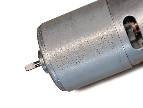 2 Pack 18v DC Motor Drill RS-550 D-Shaft 1/8in/3.175mm Shaft Fan Cooled High Torque 20K RPM Power Tool Replacement 18 Volt (12v-24v DC) DIY Electric Projects Robots Remote Controlled Car (2pk)