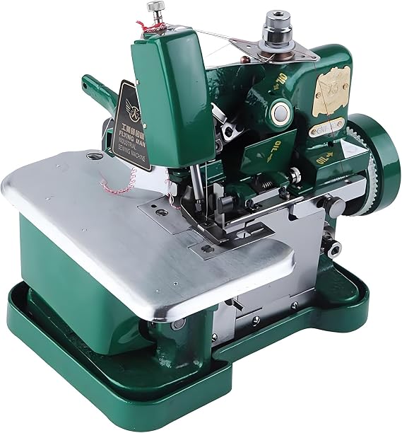 Heavy Duty Overlocker Serger Machine with Adjustable Stitch Length and Accessories for Professional Fabric Finishing