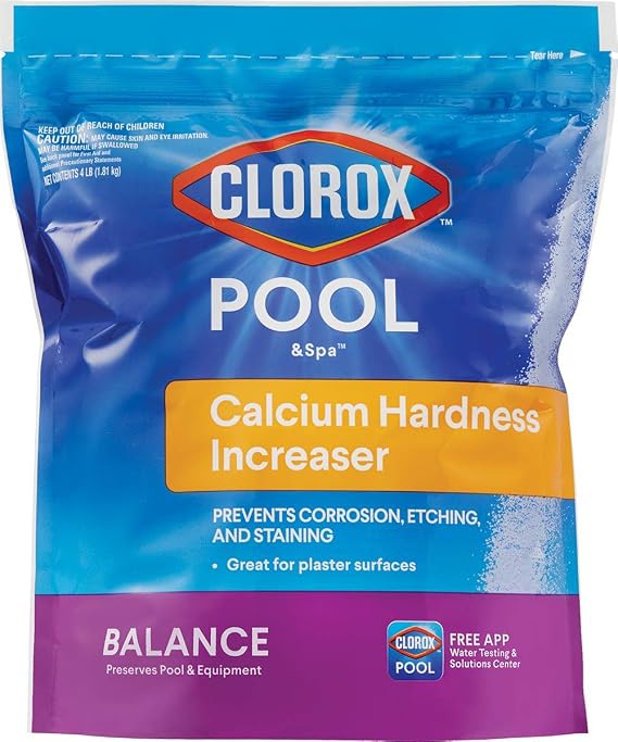 Clorox Pool&SpaTM Swimming Pool Calcium Hardness Increaser, Prevents Corrosion, Etching and Staining, 4LB (Pack of 1)