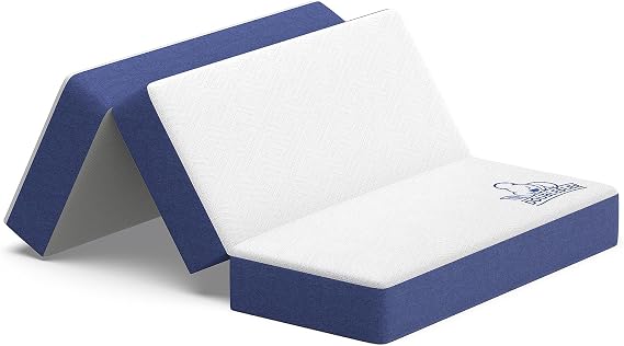 Folding Small Double Mattresses 4ft, 6 Inch Height 120x190x15cm | Foldable Small Double Memory Foam Mattress, 3 Fold Easy Storage With Washable Cover for Travel, Camping, Caravans, Guest Bed