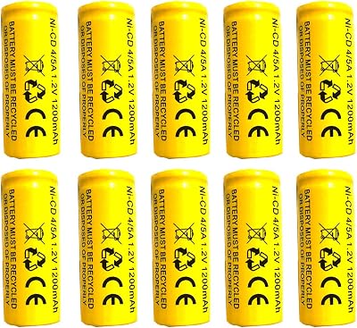 10 Pack Lithonia LES ELN LRES ELN Lithonia ELB1201N 1.2v 1200mah Ni-cd Battery Replacment for Exit Sign Emergency Light ELB-1210N ELB-1201N Sanyo KR-1200AUL KR1100AE KR-1500AUL