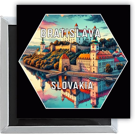 Bratislava Slovakia Travel Destination Souvenir 2.5 x 2.5-Inch Fridge Magnet Single