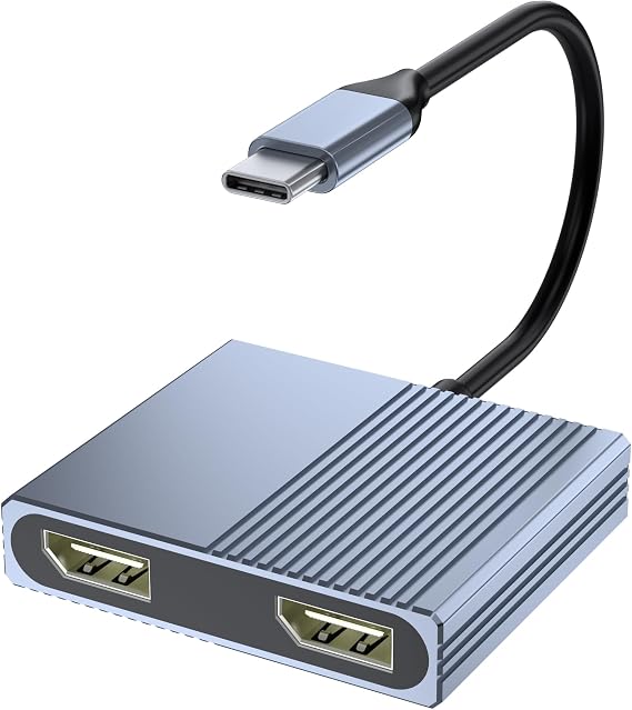 USB C to Dual Displayport Adapter, Displayport Splitter for Dual Monitors