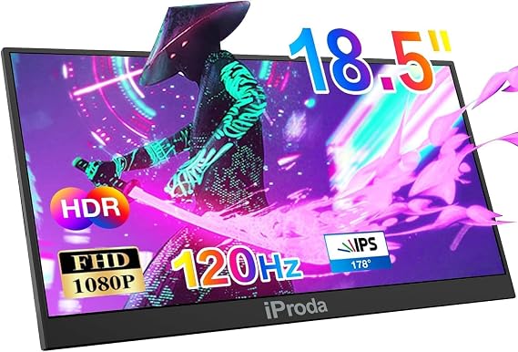 18.5 inch Portable Monitor for Laptop120hz Portable Gaming Monitor FHD1080
