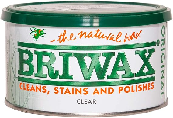 Briwax Furniture Wax for Wood, Cleans, Stains, and Polishes, Multi-Purpose, Clear