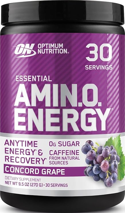 Optimum Nutrition Amino Energy Powder, Concord Grape, 9.5 Oz