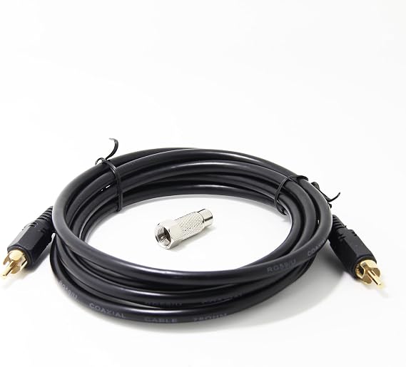 RCA Video Cable with RF TV Connector for Atari 2600 Jr 7800 Colecovision Intellivision 6ft