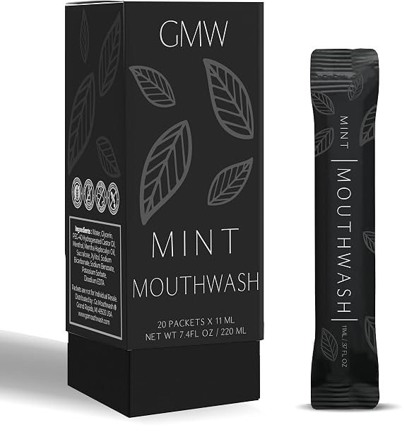 GMW Collection Travel Size Mouthwash Packets - Individual Mini Mouthwash Packets for Fresh Breath - Perfect Travel Size Toiletries for Guest Bathrooms - Alternative to Breath Strips and Breath Spray