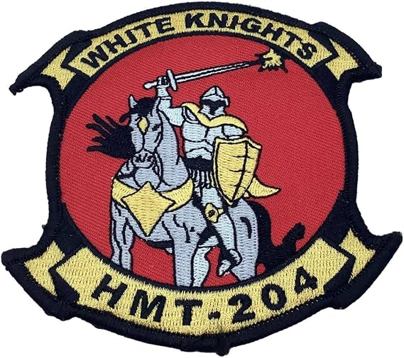 HMT-204 White Knights Patch - Plastic Backing