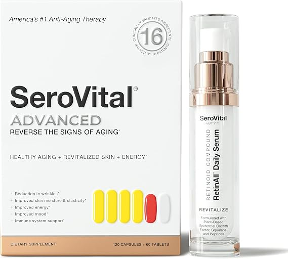 Serovital Rejuvenators Bundle - Two-Pronged Approach to Anti-Aging - Reduce Wrinkles - Improve Skin Elasticity - Lift Sagging Skin