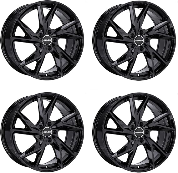 4x Carmani alloy rims 23 Rudi 8.0x18 ET45 5x114.3 black compatible with Citroen C4 Aircross