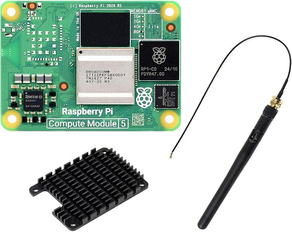 Waveshare CM5008000 Package A(8GB RAM, 0GB EMMC Flash, Without Wire-Less), RPi CM5 Compute Module 5, Delivers The Power of Raspberry Pi 5 in A Compact Form Factor