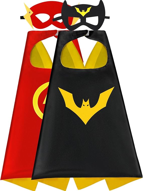 Kids Dress Up Capes and Masks Set, Kids Costume for Party Favor