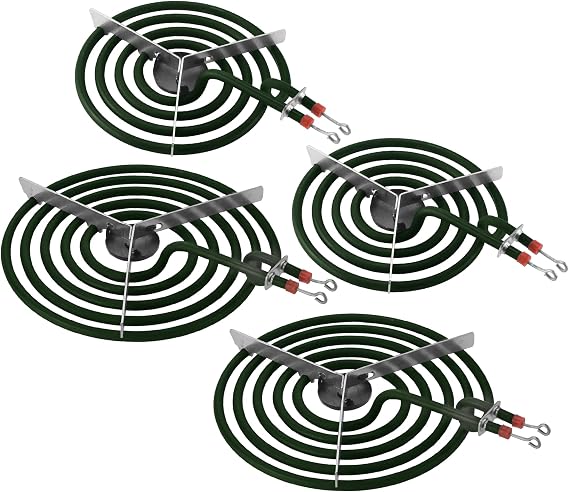 Stove Element Replacement for Amana Whirlpool Electric Range Burner | MP22YA Electric Range Burner Element Set Includes 2Pcs 8-Inch MP21YA & 2Pc6-Inch MP15YA