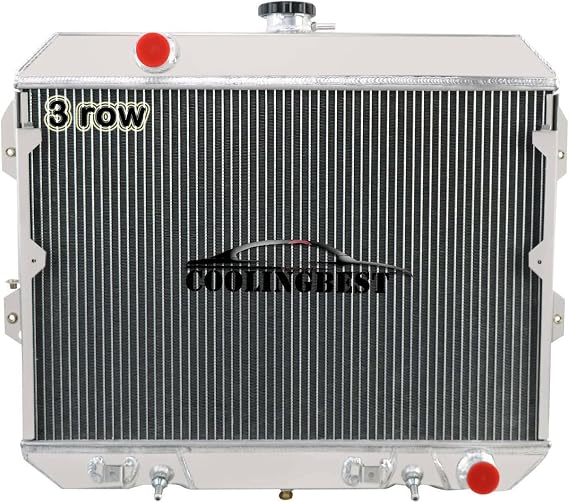 Aluminum Radiator for 1981 1983 1982 Nissan Datsun 280ZX 2.8L L6 Engine, 3 Row Radiators 81 82 83