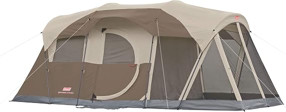 Coleman WeatherMaster Camping Tent with Screened Porch, Weatherproof Tent with Screen Room, Rainfly & Carry Bag Included, Made Without PFAS Chemicals