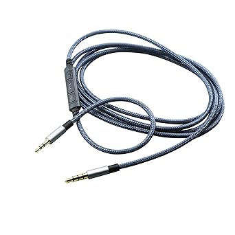 NewFantasia 3.5mm to 2.5mm Male Audio Cable Compatible with Bose Noise Canceling 700, QC35, QC35ii, QC45, oe2, oe2i Headphones, Remote Volume Control Mic Compatible with Samsung Galaxy Android Phone