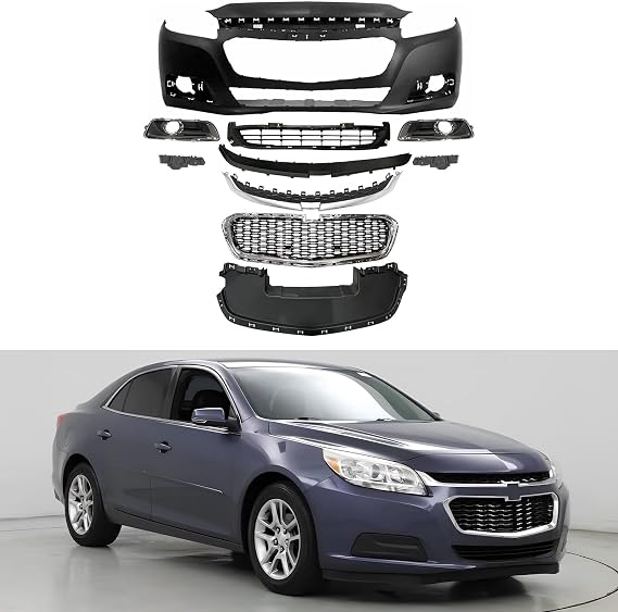 Front Bumper Cover Complete Set Fits for 2014 2015 Chevy Malibu Replace# 23146557