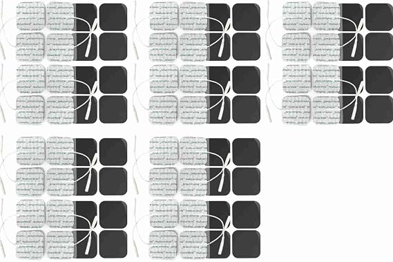 TENS Machine Electrode Pad Joint,Muscle,Back Pain-Relief Self-Adhesive Resuable Replacements 4x4 Perfectly Design for Electrothrepy comaptible with Beurer,Lloyds,Sanitas,OBI, Healthcareworld (40)