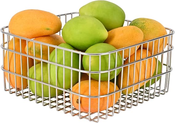 304SS Fruit Basket 3.5L Kitchen Storage Colander Produce Holder