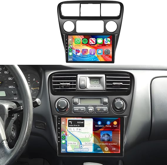 5Ghz WiFi Radio for Honda Accord 6th 1998-2003,Build-in DSP EQ Android 15 Car Stereo with Wireless Carplay Android Auto,5.0 Bluetooth,9inch HD IPS Touch Screen,GPS,FM/RDS AHD Backup Camera