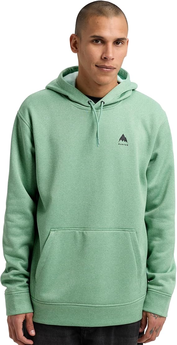 Burton Men's Oak Pullover Hoodie Technical Sweatshirt w/Quick-Drying Fleece & Thumbhole Cuffs