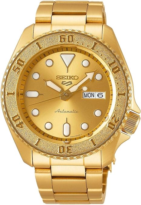 SEIKO 5 Sports Automatic Gold Dial Men's Watch SRPE74K1