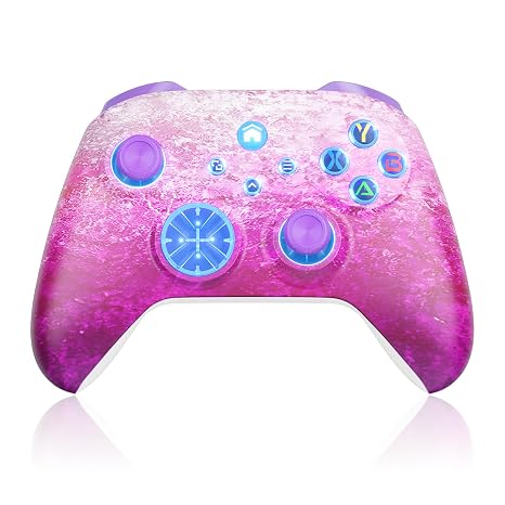 Xexvyrin Wireless Controller for X-box One, X-box Series X/S, PC, Switch, iOS, Android, LED Gaming Controller with TURBO, Macro Function, 6-Axis Gyro,