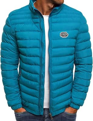 Bidobibo Mens Puffer Jacket Lightweight Stand Collar Winter Coat Mens Winter Coats Puffer Solid Padded Jacket Plus Size