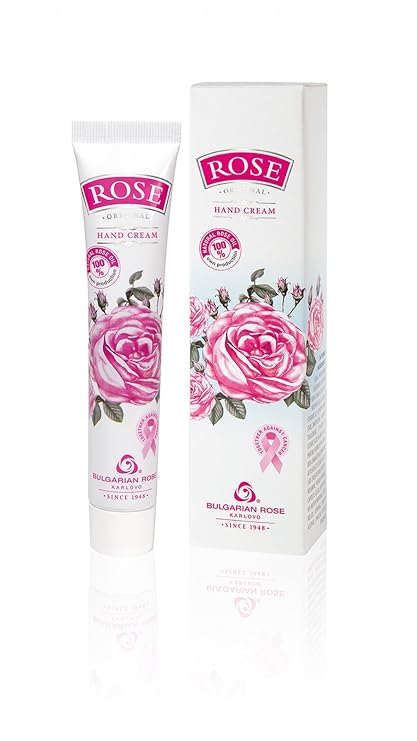 Bulgarian Rose Hand Cream with Natural Rose Oil for moisturizing and rejuvenating the skin