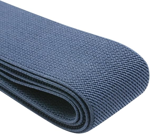 Strapcrafts 2-Inch Wide by 2-Yard Colored Double-Side Twill Elastic Band-Navy Blue 12020