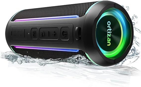 Ortizan X30 Portable Bluetooth Speaker (3rd Gen), 40W Loud Bass, Black