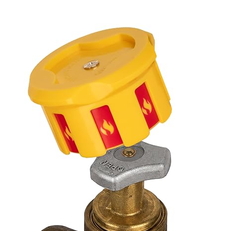 Strong Hand Tools EZ-View Gas Cylinder Valve Indicator, Fits 3 Star Hand Wheel, Gas Saving, Easy Twist, (Red/ON) (Yellow/Off), GVC330, Strong Hand Tools