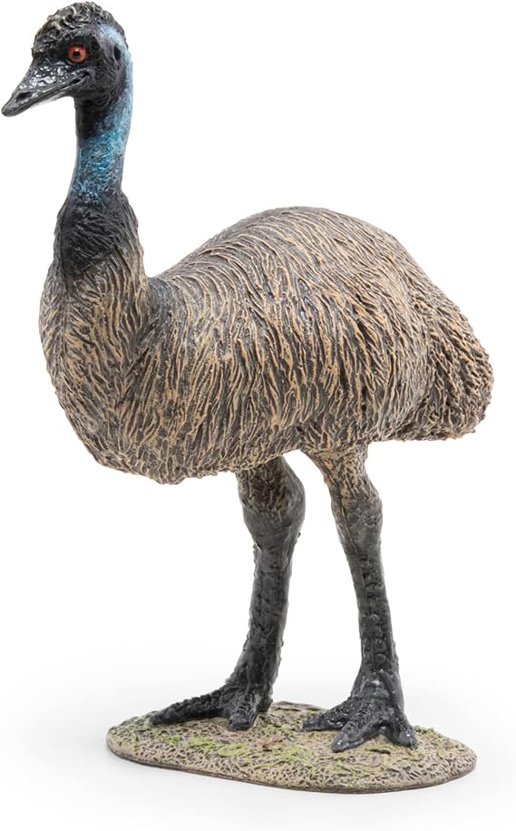 Papo - Realistic Emu Figure Toy for Kids - Ages 3+ Wild Life Collection - Educational Play Bird Discovery - Gift Idea Toy for Girls and Boys - 3.5 in X 2.0 in X 4.3 in