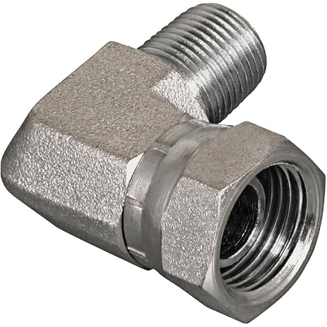 Apache 39005175 1/2" Male Pipe x 1/2" Female Pipe 90 Hydraulic Adapter (Style 1501)