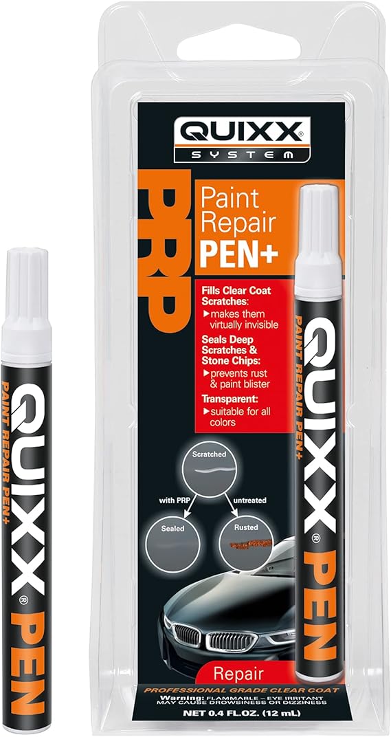 QUIXX 10050 Paint Repair Pen, Fills Damaged areas with Clear Lacquer to Prevent Further Damage on your Car, Automobile, Motorcycle, or Boat
