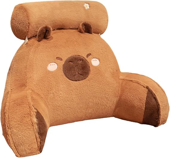 Bed Backrest Pillow With Arm Rest, 60×40cm Cuddle Cushion Back Lumbar Support Head Rests Bed Reading Pillow Arms, Back Pillows Chair For Rests, Reading, Watching TV, gamings For Boys And Girls