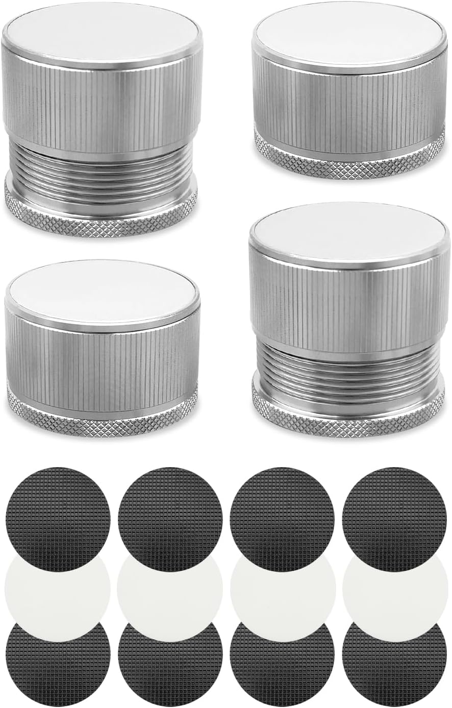 4Pack Adjustable Microwave Riser Pad Feet, 0.9-1.5in Height, for Oven/Furniture/Appliance, Anti-Slip Cooling Feet Pad,Microwave Replacement Parts