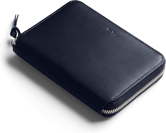 Bellroy Folio Wallet, Compact Leather Clutch - Navy