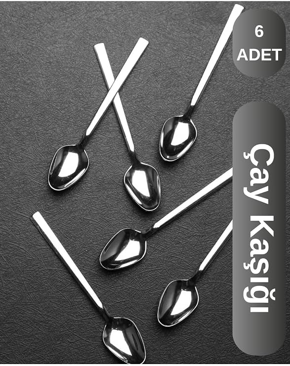 6 Steel Luxury Teaspoons W-6lıçay-classic