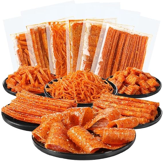 Spicy Strips Chinese Snack 72g/bag,latio Spicy Strips, Instant Snack, Traditional Gluten,Lataio,Handmade spicy (2-pack mix and match)