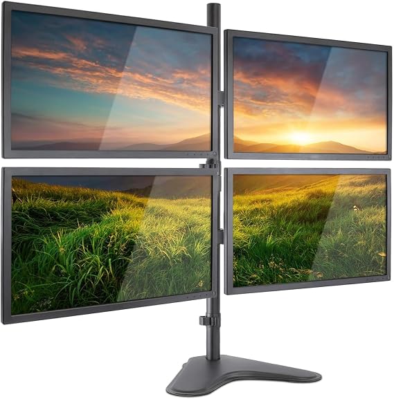 ergoflex EF44 Steel Design 2-8 Kg Quad Ekran Asansörlü 13-27inch Desktop Monitör Standı, Siyah