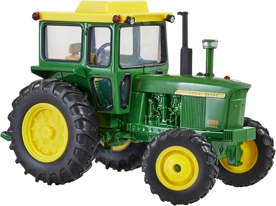 Britains John Deere 4020 with Toy Cabin Tractor - Detailed 1:32 Scale Model - Collectible Farm Toy - Indoor/Outdoor Educational Toys - Durable Cars